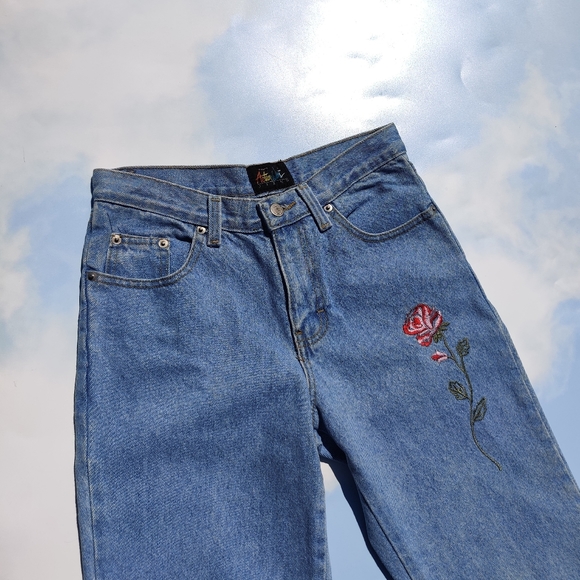 Vintage Jeans Vintage Embroidered Jeans Blue Jeans Mujer - Picture 12 of 12